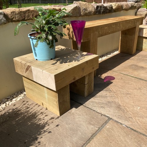 Wooden rustic garden sleeper - rustic,