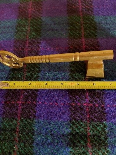 Brass key candle - key,