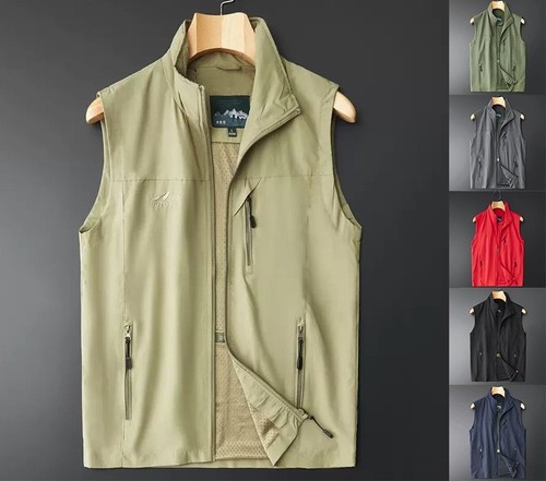 Men multi pockets vest utility - multi,
