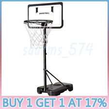 Basketball Hoop System Adjustable Portable Basketball Net Stand Kids Youth Adult