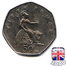 A BRITISH 2000 ELIZABETH II FIFTY PENCE 50p coin, 25 Years Old!