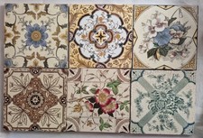 Antique tiles x 6 reclaimed