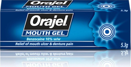 Orajel mouth gel denture - orajel, and