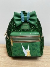 Disney Tinkerbell Green Sequin Loungefly Backpack Bag BNWT