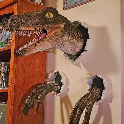 Dinosaur wall decor resin head - decor,