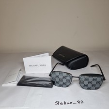 MICHAEL KORS MK1123 1005AI Sunglasses Black Gray Frame MK Silver Mirrored