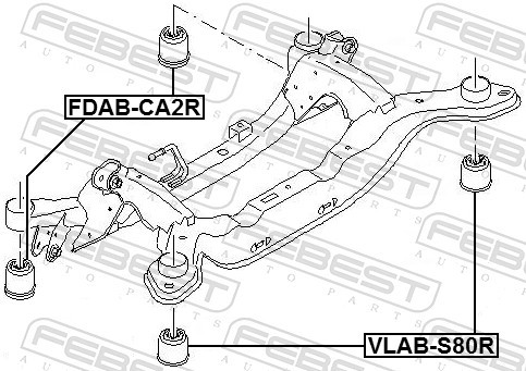 Fits febest fdab - 2x, fdab-ca2r