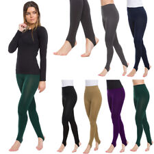 Plain Stretchy Women's  Stirrup Style Footless Leggings Pants Seamless