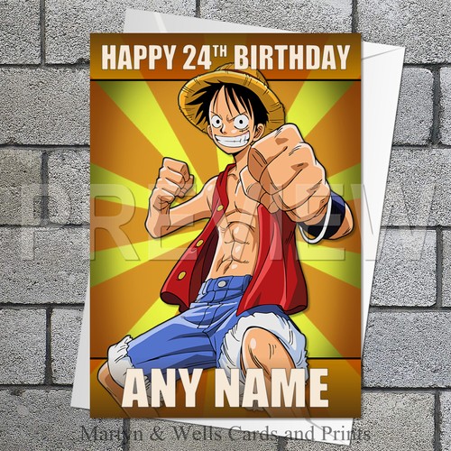 One piece birthday card - piece,