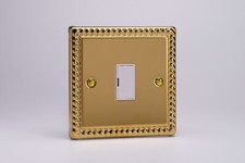 Varilight Georgian Brass Plated Classic Light Switches, Plug Sockets, TV Sockets