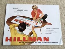 C1960s VINTAGE HILLMAN MINX SALOON,ESTATE CAR,CONVERTIBLE CAR SALES BROCHURE