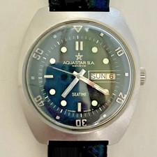 Aquastar Seatime 39mm Vintage Automatic Dive Watch 70s/80s
