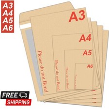 HARD CARD BOARD BACK BACKED ENVELOPES PLEASE DO NOT BEND ENVELOPES BROWN MANILLA