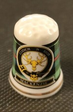 Collectable Thimble. Scottish Clan. Mackenzie.