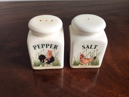 Vintage ceramic salt and - vintage,