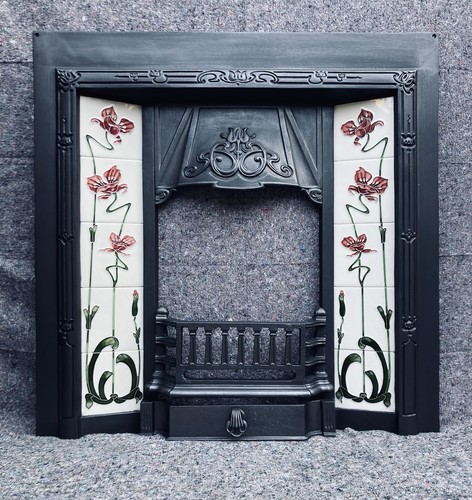 Cast iron fireplace fire - iron,