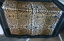 Biba Black & Gold Iconic Logo Scarf - with flaws - Please Read - Donation 