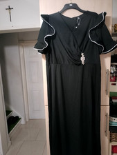 Ladies black maxi party dress size 4XL/22/24 new