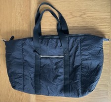 Primark Black Quilted Nylon Duffle Bag Weekend Bag 