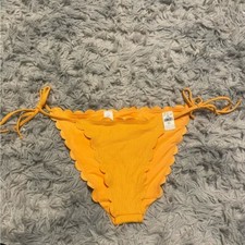 Aerie Orange Waffle Scalloped