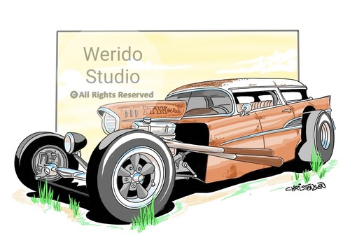 Rat rod chevy wagon - rat,