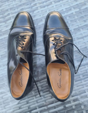 MENS GORDON SCOTT BLACK LEATHER OXFORD SHOES SIZE UK 7