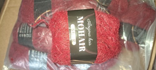 Red mohair wool - mohair,