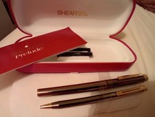 Sheaffer Prelude Set 14k 585 Gold Nib Fountain & Ballpoint Pen set boxed 1996 