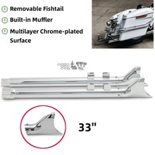 33in. Fishtail Slip on Exhaust