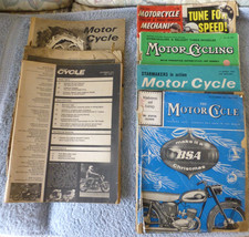 7 x VINTAGE M/CYCLE WORLD, M/YCLE, M/CYCLE, SCOOTER  MAGAZINE JOB LOT BARN FIND