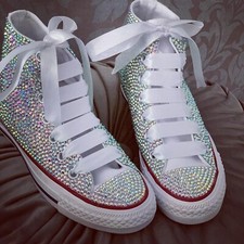 Personalised all over crystal Converse