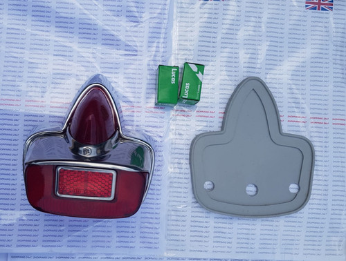 Rear complete metal tail light - complete,