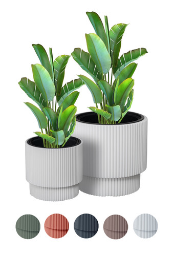 Large flower pot planter - flower, round