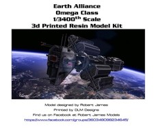 BABYLON 5 EARTH ALLIANCE OMEGA CLASS 1/3400 SCALE RESIN MODEL KIT RJ MODELS