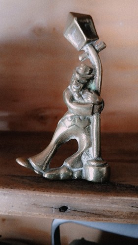 Vintage figurine brass street - brass,