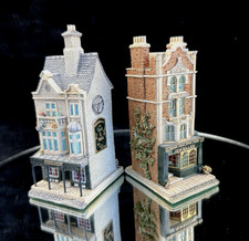 RARE Vintage 1997 Lilliput Lane Pair - Horologist & Jeweller - Victorian Shops