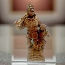 Vintage Hand-Carved Wooden St