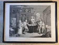MARRIAGE Antique 1796 Original Georgian Era Engraving. Designed  By W. HOGARTH