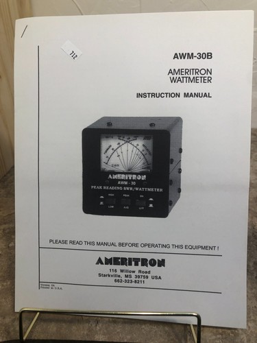 Ameritron wattmeter awm 30b - wattmeter, awm-30b