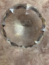 RNLI Golf Day 22nd May 2012 Crystal Diamond Gem Shaped Clear Glass Paperweight