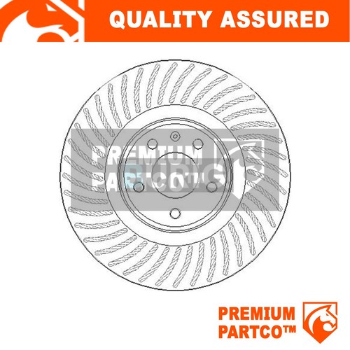 Premium front brake disc - front, fits