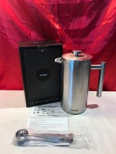 VONSHEF STAINLESS STEEL 12 CUP CAFETIERE - COFFEE SCOOP & INSTRUCTIONS