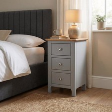 3 Drawer Oak Veneer Bedside