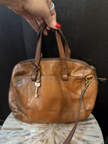 Vintage retro real leather