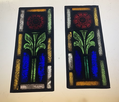Antique leaded stained glass - antique,