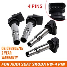 4X Ignition Coil for Volkswagen Golf 1.4 TSI VW Polo Jetta 1.6 FSI Tiguan Beetle