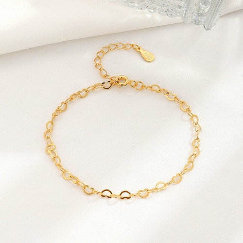 Heart silver anklets for - silver,