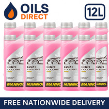 12x Mannol MN Coolant G12+ Ready To Use 1L