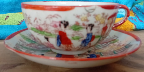 Vintage geisha tea - cup, &