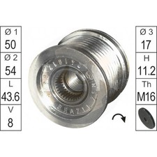 Alternator pulley ep120g - alternator,